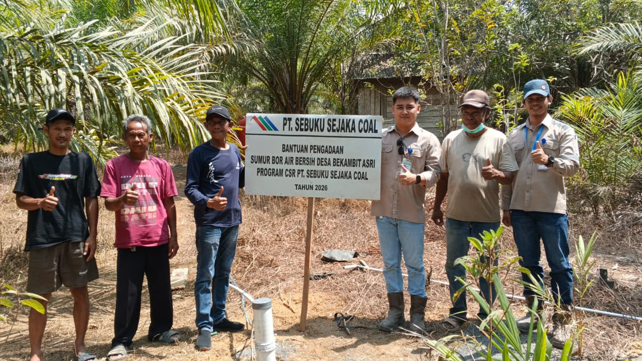 PT SSC Bantu Sumur Bor Air Bersih Untuk Warga Desa Bekambit Asri Ditengah Kekeringan